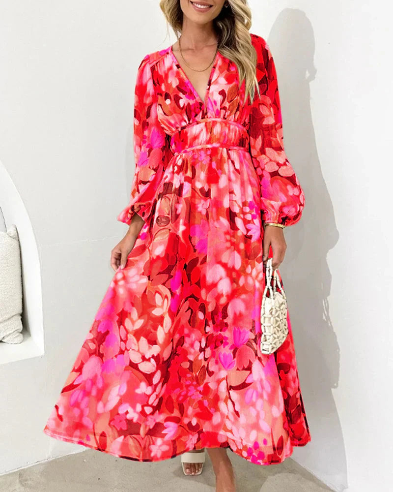 Kristin™ | Boho maksimali suknelė rožinė