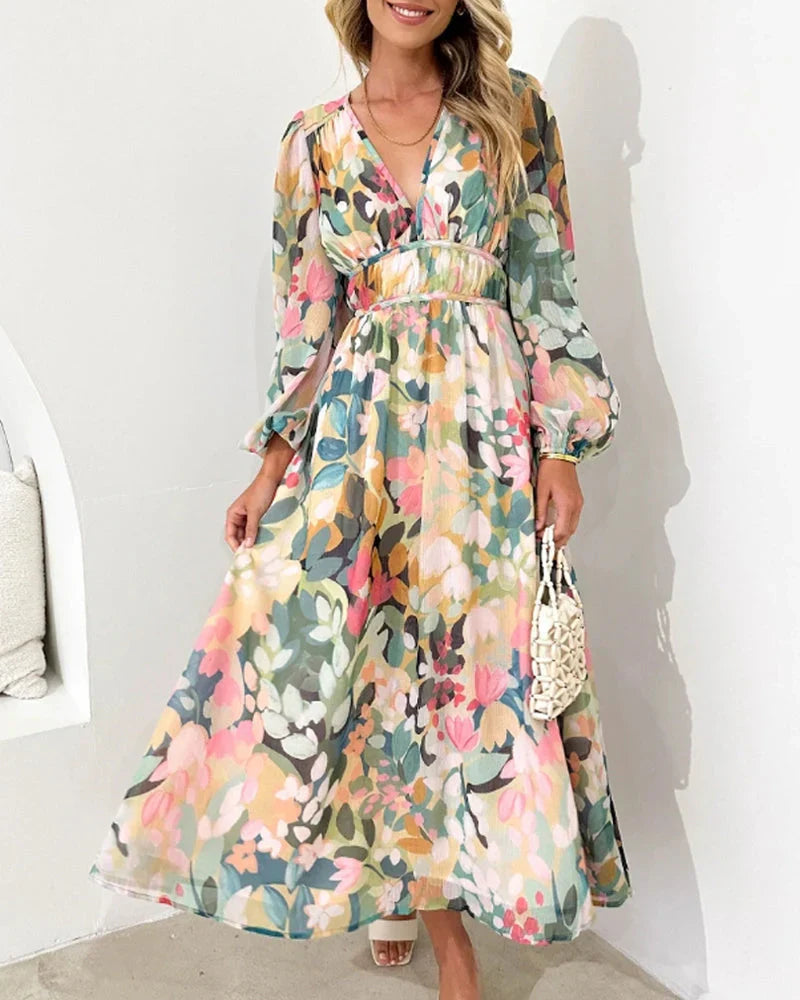 Kristin™ | Boho maksimali suknelė rožinė