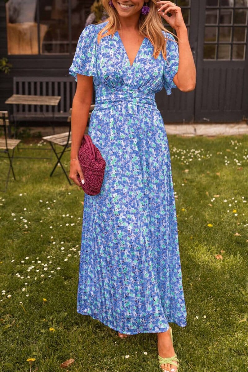 Sigrid™ | Elegantiška Maxi Suknelė su V Formos Iškirpte